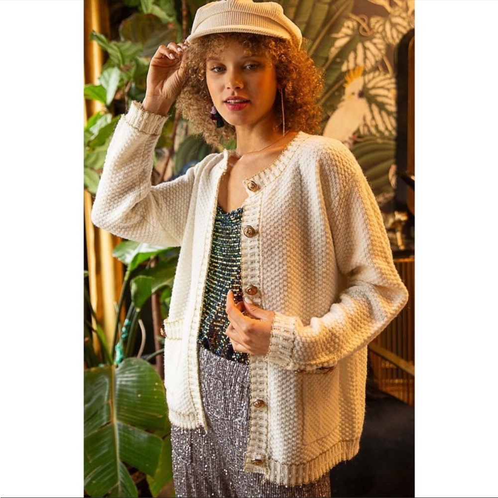 POL Wool Mohair Blend Vintage Cardigan Sweater - Picture 3 of 16